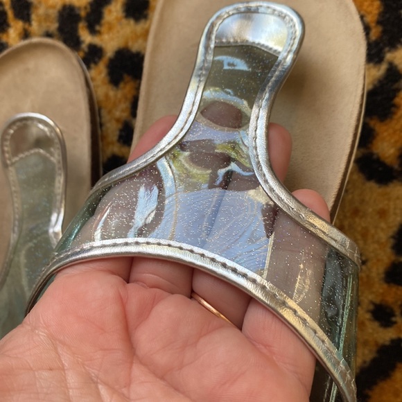 Circus Sam Edelman Brittney Rivia Girls glitter clear thong sandals Size 4 - Picture 9 of 15